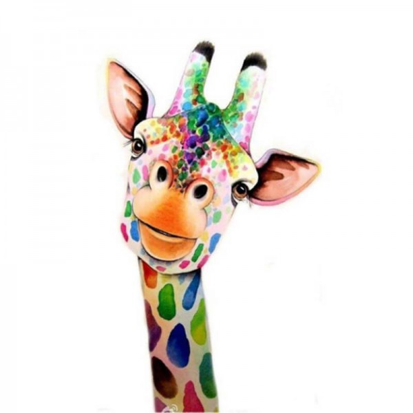 Kleurrijke giraffe