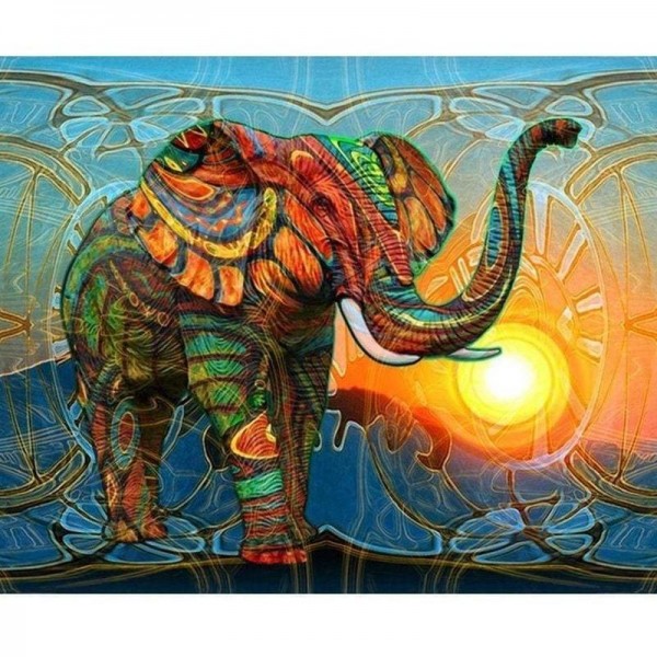 Kleurrijke olifant