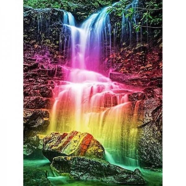 Kleurrijke waterval