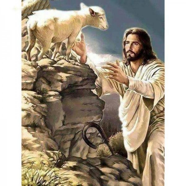 Jezus bij schaap