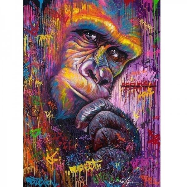 Kleurrijke gorilla