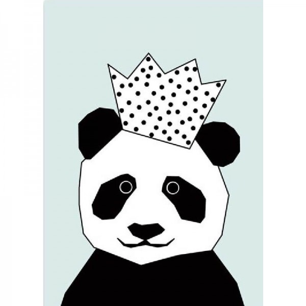 Panda met kroon