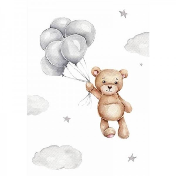 Teddybeer met ballonnen