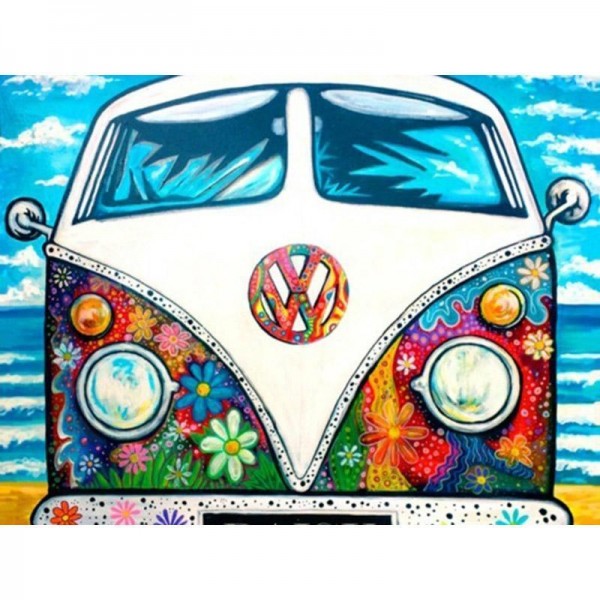 Oude VW bus Hippie