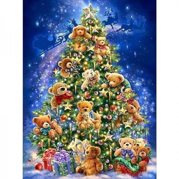 Kerstboom vol teddyberen