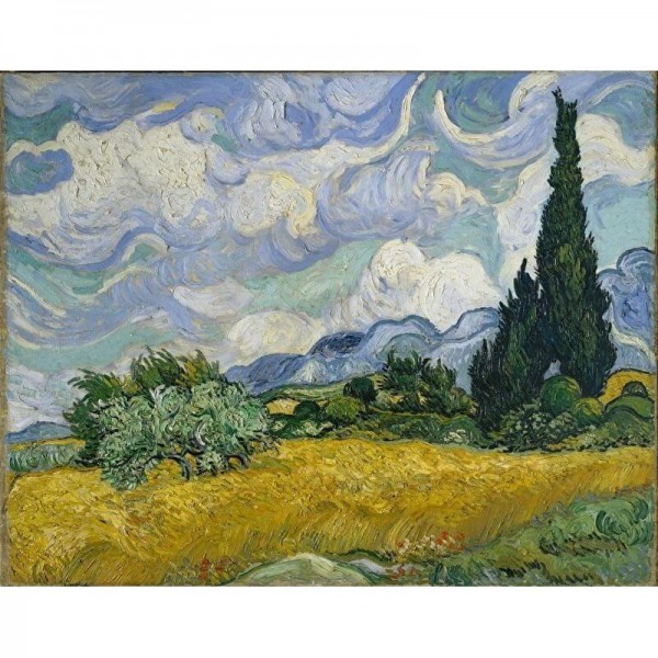 Graanveld met cipressen | Vincent van Gogh