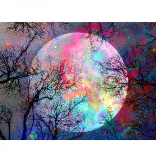 Kleurrijke maan