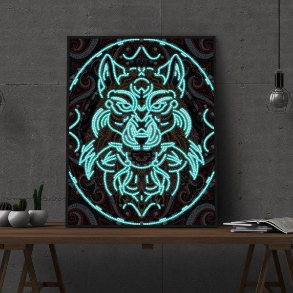 Wolf 2 | Glow in the dark 30x40cm