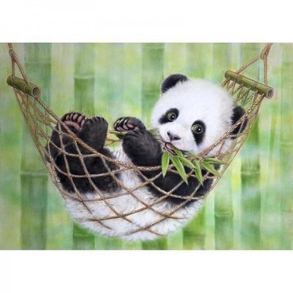 Panda in hangmat